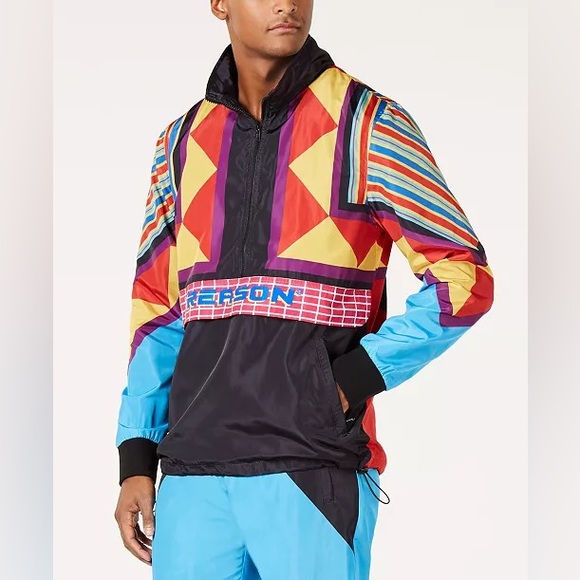 REASON | Men's Neo Abstract Track Jacket, size S - Picture 1 of 10